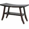 28" Satori DT175 Wide Teak Wood Shower Bench with Shelf - DecoTeak -Ottomans Official Shop unnamed file 6570