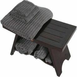 24" Serenity DT98 Wide Teak Wood Shower Bench with Shelf - DecoTeak -Ottomans Official Shop unnamed file 6604