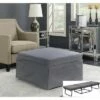 Designs4Comfort Folding Bed Ottoman Soft Gray Fabric - Breighton Home -Ottomans Official Shop unnamed file 6626