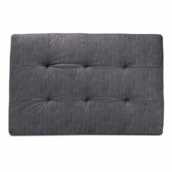 Riley Fabric Upholstered Ottoman Gray/Silver - Baxton Studio -Ottomans Official Shop unnamed file 6636