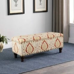 Large Storage Bench with Nailhead - HomePop Tan -Ottomans Official Shop unnamed file 6680