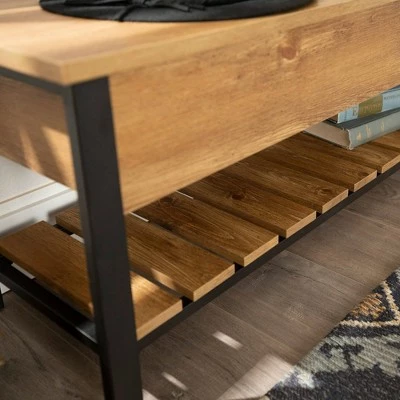 48" Open Top Storage Bench with Shoe Shelf - Saracina Home Dark Walnut 7 48" Open Top Storage Bench with Shoe Shelf - Saracina Home Dark Walnut - Image 5