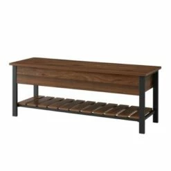 48" Open Top Storage Bench with Shoe Shelf - Saracina Home Dark Walnut 19 48" Open Top Storage Bench with Shoe Shelf - Saracina Home Dark Walnut -Ottomans Official Shop unnamed file 6699