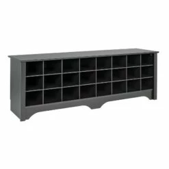 60" Shoe Cubby Bench - Prepac Gray -Ottomans Official Shop unnamed file 6731