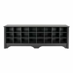 60" Shoe Cubby Bench - Prepac Gray -Ottomans Official Shop unnamed file 6734