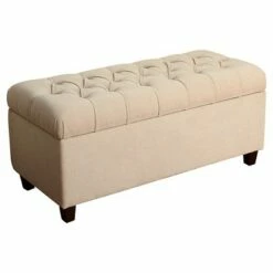 Ainsley Button Tufted Storage Bench - HomePop Charcoal Gray -Ottomans Official Shop unnamed file 6753