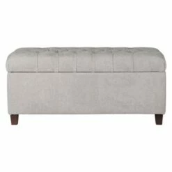 Ainsley Button Tufted Storage Bench - HomePop Charcoal Gray -Ottomans Official Shop unnamed file 6754