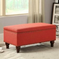 Large Rectangle Storage Bench with Nailhead Trim - HomePop -Ottomans Official Shop unnamed file 6763