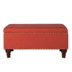 Large Rectangle Storage Bench with Nailhead Trim - HomePop -Ottomans Official Shop unnamed file 6766