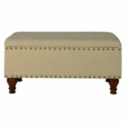 Large Rectangle Storage Bench with Nailhead Trim - HomePop -Ottomans Official Shop unnamed file 6768