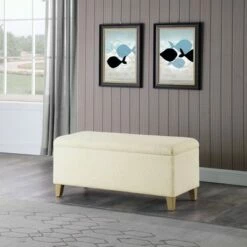 Sherpa Storage Bench Cream - HomePop -Ottomans Official Shop unnamed file 6786