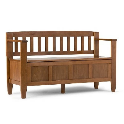 48" Riverside Solid Wood Entryway Storage Bench - Wyndenhall Coffee Brown 11 48" Riverside Solid Wood Entryway Storage Bench - Wyndenhall Coffee Brown - Image 9