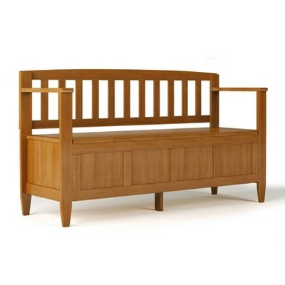 48" Riverside Solid Wood Entryway Storage Bench - Wyndenhall Coffee Brown 15 48" Riverside Solid Wood Entryway Storage Bench - Wyndenhall Coffee Brown - Image 13