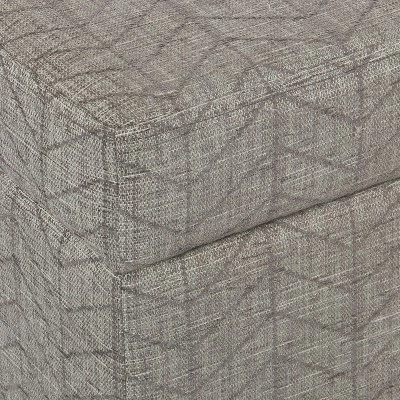 Mid Century Storage Bench Textured Gray - HomePop 6 Mid Century Storage Bench Textured Gray - HomePop - Image 4