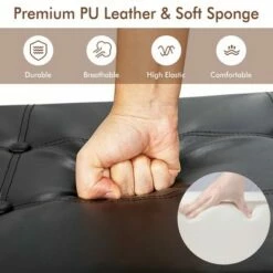 Costway Shoe Bench Padded Bench w/Storage Box and Shoe Shelf Rustic Brown and Black 17 Costway Shoe Bench Padded Bench w/Storage Box and Shoe Shelf Rustic Brown and Black -Ottomans Official Shop unnamed file 6982