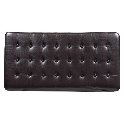 Deluxe Tufted Storage Bench Espresso - HomePop 6 Deluxe Tufted Storage Bench Espresso - HomePop - Image 4