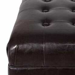 Deluxe Tufted Storage Bench Espresso - HomePop 17 Deluxe Tufted Storage Bench Espresso - HomePop -Ottomans Official Shop unnamed file 7060