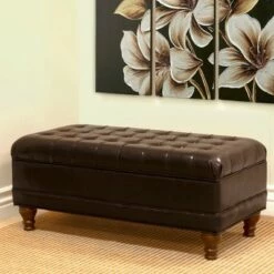 Deluxe Tufted Storage Bench Espresso - HomePop 21 Deluxe Tufted Storage Bench Espresso - HomePop -Ottomans Official Shop unnamed file 7064