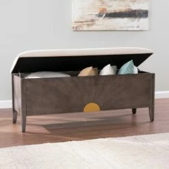 48.25" Latheg Storage Bench Light Brown/Gray - Aiden Lane -Ottomans Official Shop unnamed file 7067
