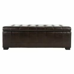 Manhattan Large Storage Bench - Safavieh Burgundy -Ottomans Official Shop unnamed file 7085