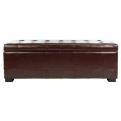 Manhattan Large Storage Bench - Safavieh Burgundy -Ottomans Official Shop unnamed file 7086
