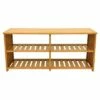 Oceanstar 10-Pair Bamboo Entryway Storage Bench. -Ottomans Official Shop unnamed file 7105
