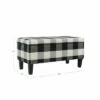 Large Decorative Storage Bench Black Plaid - HomePop -Ottomans Official Shop unnamed file 7107