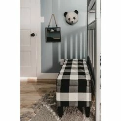 Large Decorative Storage Bench Black Plaid - HomePop -Ottomans Official Shop unnamed file 7114