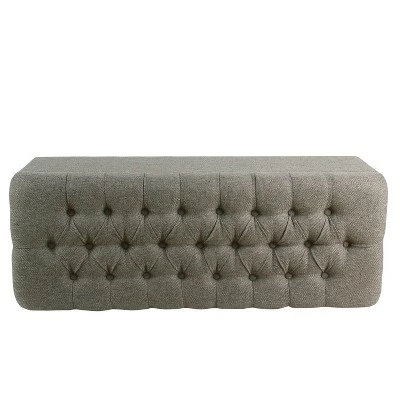 Homepop 48" Macalester Tufted Storage Bench Brown Faux Leather 5 Homepop 48" Macalester Tufted Storage Bench Brown Faux Leather - Image 3