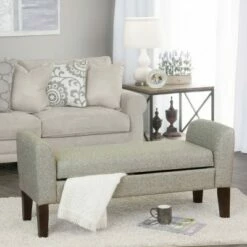 Tara Storage Bench Settee Gray - HomePop -Ottomans Official Shop unnamed file 7151