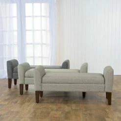 Tara Storage Bench Settee Gray - HomePop -Ottomans Official Shop unnamed file 7153