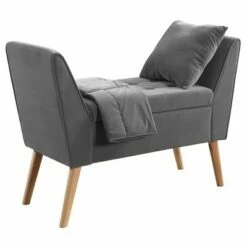 27" Storage Bench with Pillow and Blanket - Ore International Red -Ottomans Official Shop unnamed file 7161