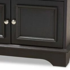 Mason Modern And Contemporary Wood 2 Drawer Shoe Storage Bench Dark Brown - Baxton Studio -Ottomans Official Shop unnamed file 7171