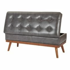 Katheryn Bonded Leather Storage Bench Pewter - OSP Home Furnishings -Ottomans Official Shop unnamed file 7186