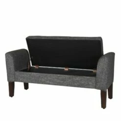 Tara Storage Bench Settee Heathered Gray - HomePop 21 Tara Storage Bench Settee Heathered Gray - HomePop -Ottomans Official Shop unnamed file 7212
