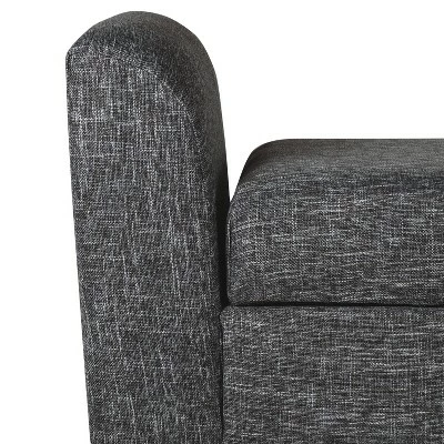Tara Storage Bench Settee Heathered Gray - HomePop 9 Tara Storage Bench Settee Heathered Gray - HomePop - Image 7