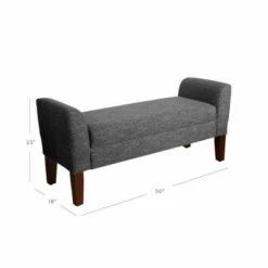 Tara Storage Bench Settee Heathered Gray - HomePop 28 Tara Storage Bench Settee Heathered Gray - HomePop -Ottomans Official Shop unnamed file 7219