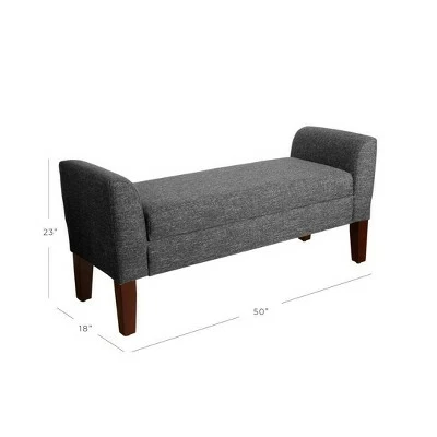 Tara Storage Bench Settee Heathered Gray - HomePop 15 Tara Storage Bench Settee Heathered Gray - HomePop - Image 13