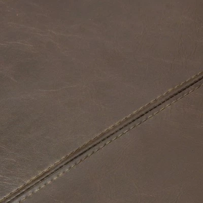 Hayes Faux Leather Armed Storage Ottoman Bench - Christopher Knight Home Brown 7 Hayes Faux Leather Armed Storage Ottoman Bench - Christopher Knight Home Brown - Image 5