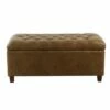Ainsley Button Tufted Storage Bench Faux Leather Light Brown - HomePop -Ottomans Official Shop unnamed file 7312