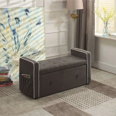Storage Bench 22" - Olive Green - Ore International 4 Storage Bench 22" - Olive Green - Ore International - Image 2