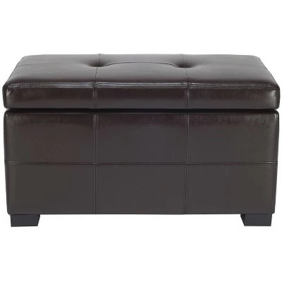 Maiden Small Tufted Storage Bench - Safavieh Black 7 Maiden Small Tufted Storage Bench - Safavieh Black - Image 5