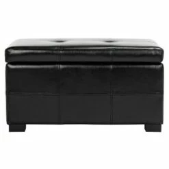Maiden Small Tufted Storage Bench - Safavieh Black 14 Maiden Small Tufted Storage Bench - Safavieh Black -Ottomans Official Shop unnamed file 7348