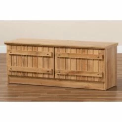 2 Door Oswald Farmhouse Natural Wood Storage Bench Brown - Baxton Studio 15 2 Door Oswald Farmhouse Natural Wood Storage Bench Brown - Baxton Studio -Ottomans Official Shop unnamed file 7365