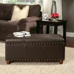 Storage Cocktail Bench Brown - HomePop -Ottomans Official Shop unnamed file 7374