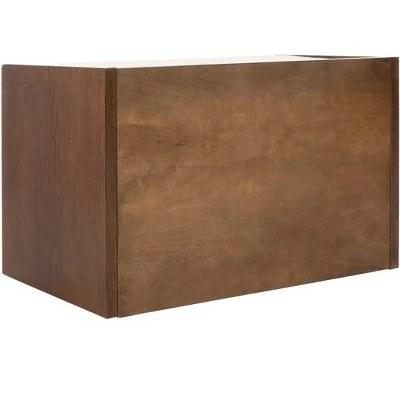 Percy Storage Bench - Walnut/Beige - Safavieh 7 Percy Storage Bench - Walnut/Beige - Safavieh - Image 5
