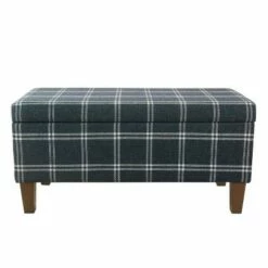 Large Decorative Storage Bench - HomePop Tan Plaid 8 Large Decorative Storage Bench - HomePop Tan Plaid -Ottomans Official Shop unnamed file 7477