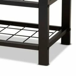 Rance Faux Leather Upholstered and Metal Shoe Storage Bench Dark Brown/Black - Baxton Studio 11 Rance Faux Leather Upholstered and Metal Shoe Storage Bench Dark Brown/Black - Baxton Studio -Ottomans Official Shop unnamed file 7489