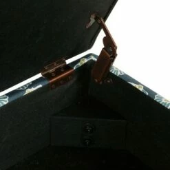 Mid-Century Storage Bench Teal Floral - HomePop 16 Mid-Century Storage Bench Teal Floral - HomePop -Ottomans Official Shop unnamed file 7508