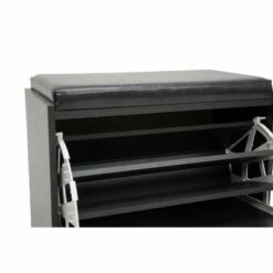 Espresso Finished Shoe Rack Storage Bench Dark Brown - Baxton Studio -Ottomans Official Shop unnamed file 7563